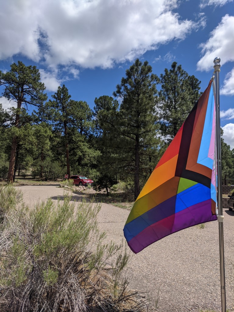 Pride Flag at Queer Campout 